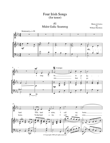 Four Irish Songs (for tenor)