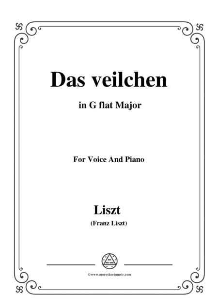 Liszt-Das veilchen in G flat Major,for Voice and Piano (arr. MSM)