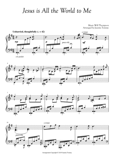 Jesus is All the World to Me (arr. Juanita Tommy)