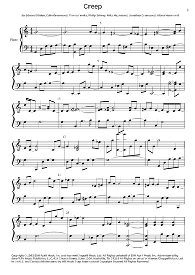 Creep (arr. Andrea Pimazzoni)