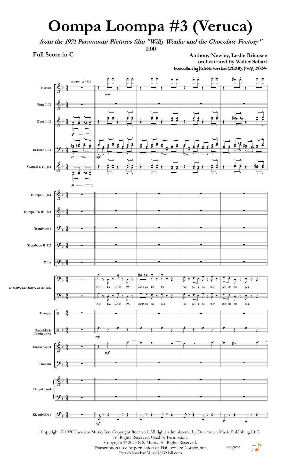 Oompa-loompa 3 (arr. Patrick Sheehan)