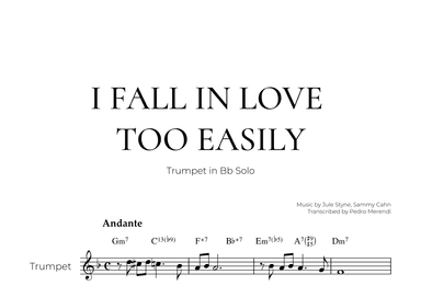 I Fall In Love Too Easily (arr. Pedro Merendi)