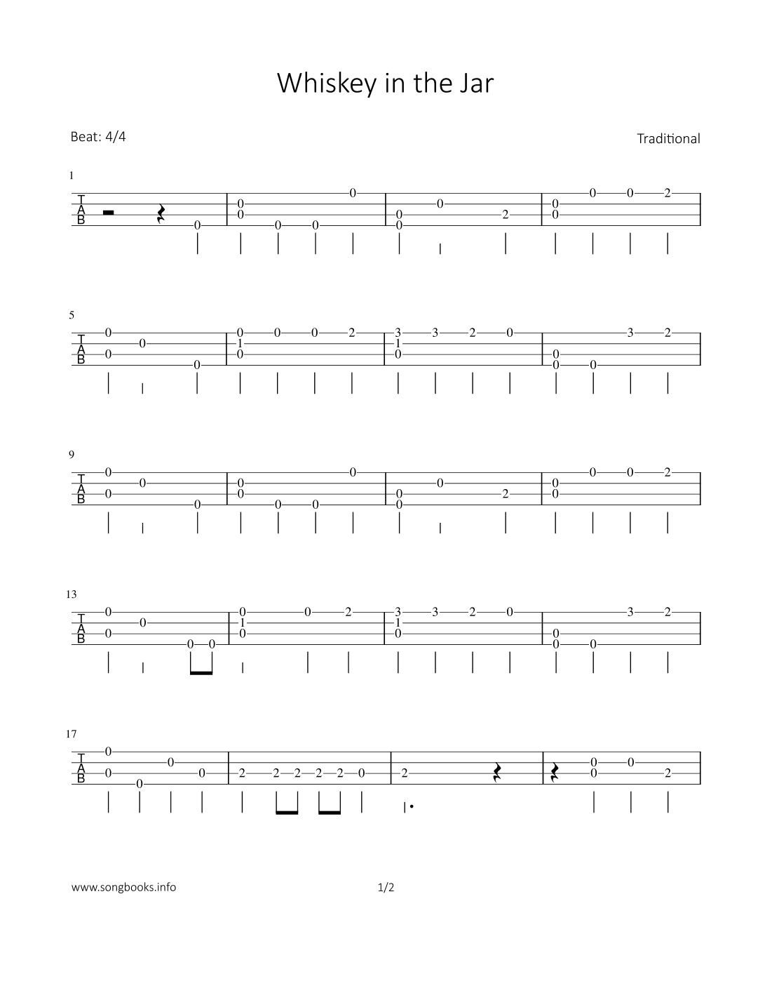 Whiskey in the Jar (arr. Bettina Schipp)
