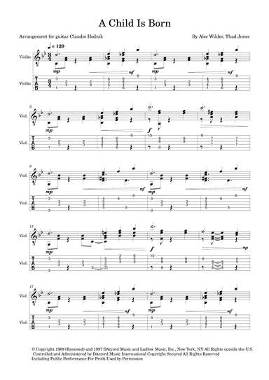 A Child Is Born (arr. Claudio Hodnik)