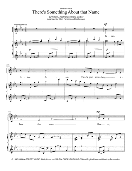 There's Something About That Name (arr. Ellen Foncannon Stephenson)