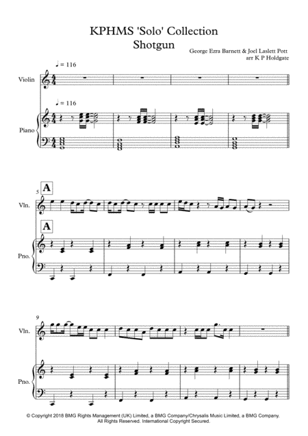 Shotgun (arr. Kevin P Holdgate)