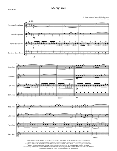 Marry You (arr. Fernando Britto)