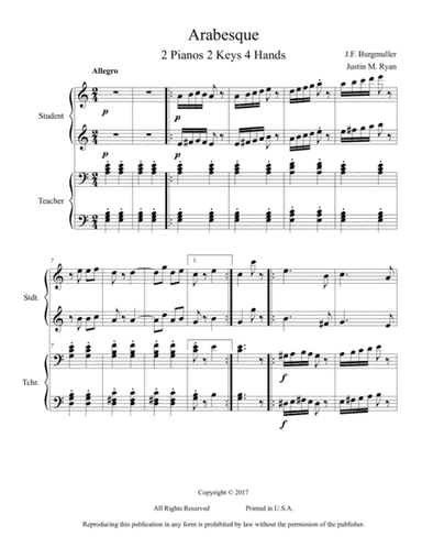 Arabesque Op. 100 No. 2 (arr. Justin M. Ryan)