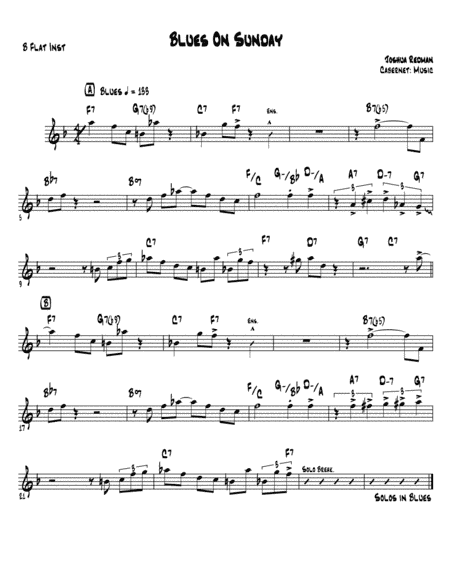 Blues On Sunday (arr. GenerallyWhite)