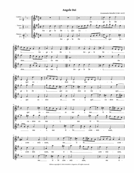 Angele Dei (Metallo) - SAT (arr. Aristotle A. Esguerra)