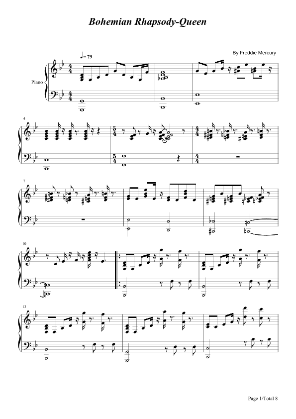 Bohemian Rhapsody (arr. poon)