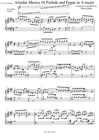 Ariadne Musica 16 Prelude and Fugue in A major