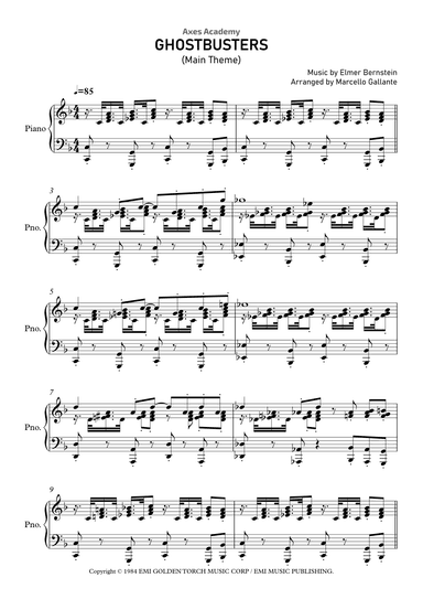 Main Title Theme (ghostbusters) (arr. Marcello Gallante)