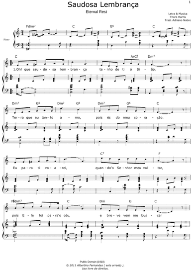 Saudosa Lembrança (Eternal Rest) (arr. Albertino Fernandes)