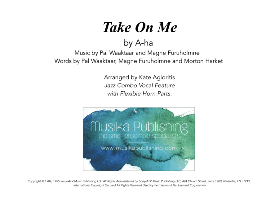 Take On Me (arr. Kate Agioritis)