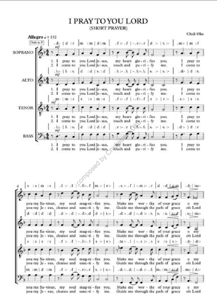 I pray to You Lord Jesus