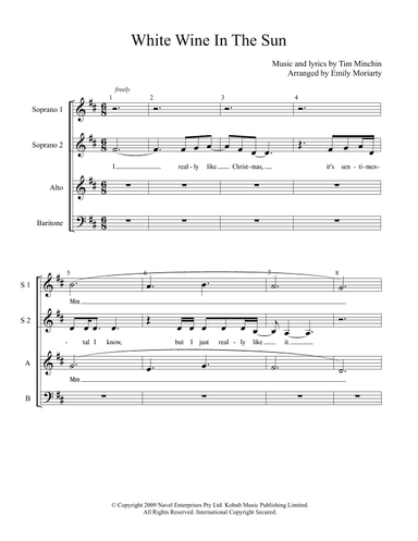 White Wine In The Sun (arr. Emily Moriarty)