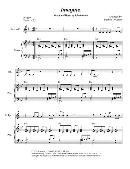 Imagine (arr. Stephen DeCesare)