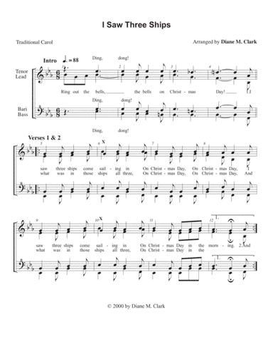 I Saw Three Ships (SSAA) (CHORAL PRICING) (arr. Diane M. Clark)