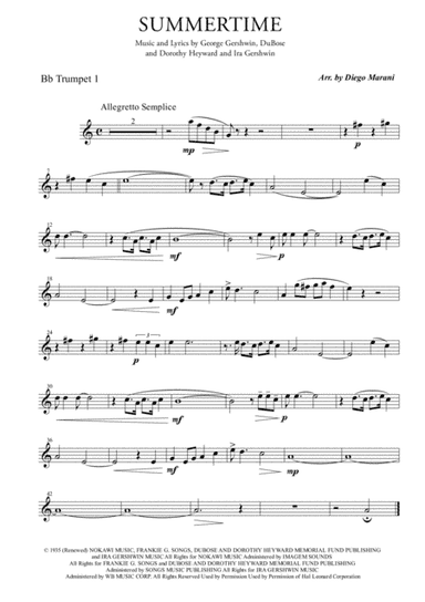 Summertime (arr. Diego Marani)