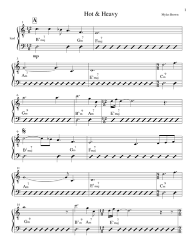 Hot & Heavy   lead sheet
