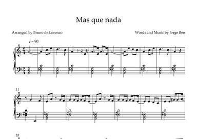Mas Que Nada (arr. Bruno de Lorenzo)