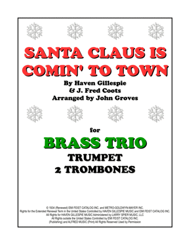 Santa Claus Is Comin' To Town (arr. John Groves)