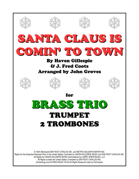 Santa Claus Is Comin' To Town (arr. John Groves)
