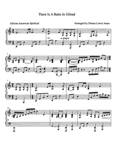 There Is A Balm In Gilead Piano Solo (arr. Donna Lewis Jones)