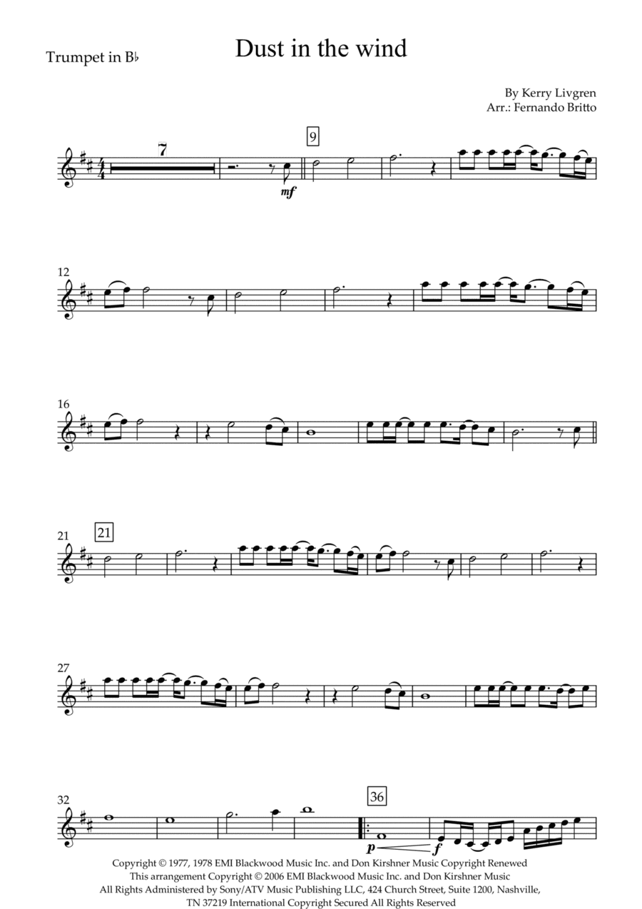 Dust In The Wind (arr. Fernando Britto)