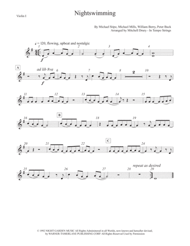 Nightswimming (arr. Mitchell Drury)