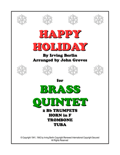 Happy Holiday (arr. John Groves)