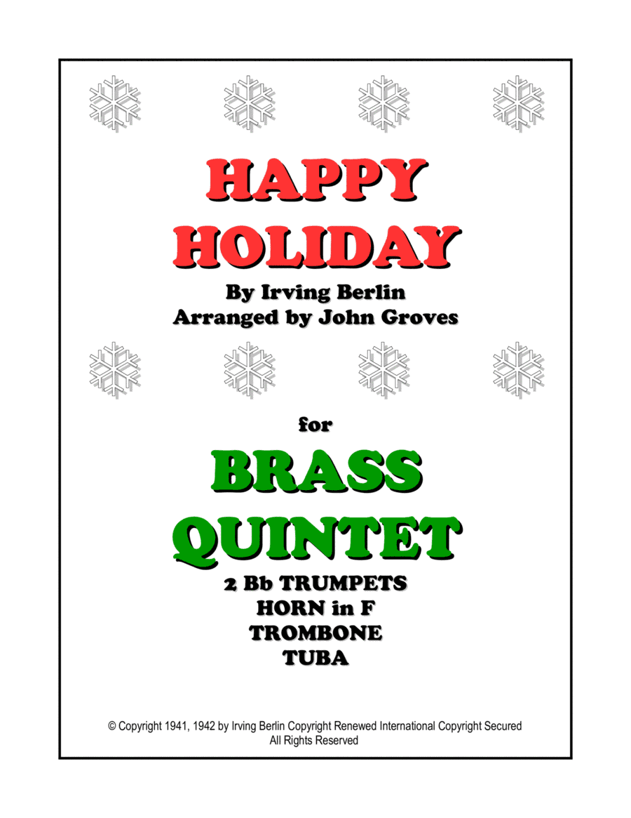 Happy Holiday (arr. John Groves)