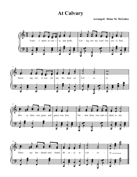 At Calvary (arr. Diane M. McGahee)