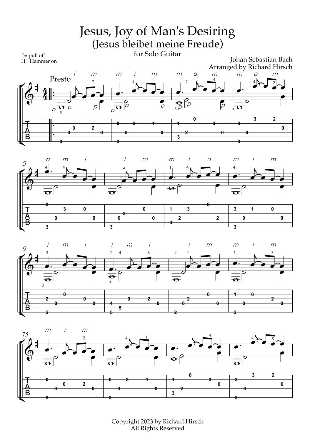 Jesus, Joy of Man's Desiring (arr. Richard Hirsch)