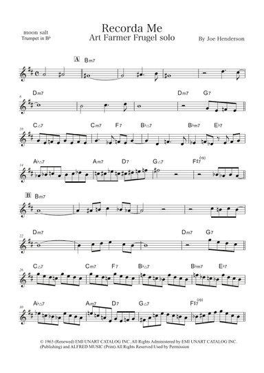 Recorda Me (arr. moon salt)