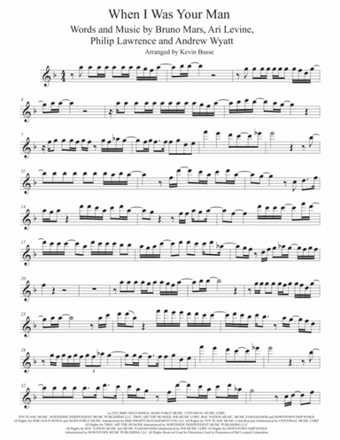 When I Was Your Man (arr. Kevin Busse)