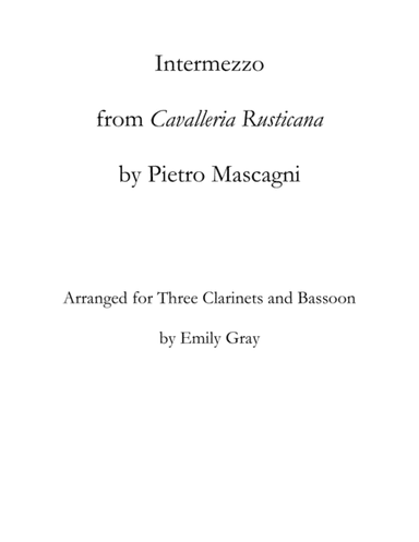 Intermezzo from "Cavalleria Rusticana" (arr. Emily Gray)