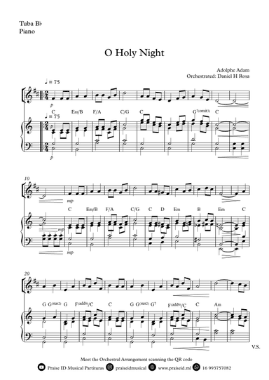 O Holy NIght - Christmas Carol - Bb Tuba and Piano (arr. Daniel H Rosa)