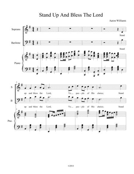 Stand Up and Bless the LORD (arr. Alan Deyton)