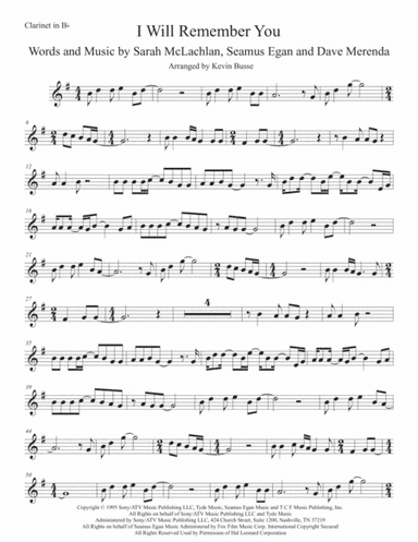 I Will Remember You (arr. Kevin Busse)