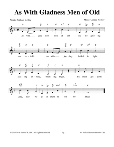 As With Gladness Men of Old (arr. Hal Wright)