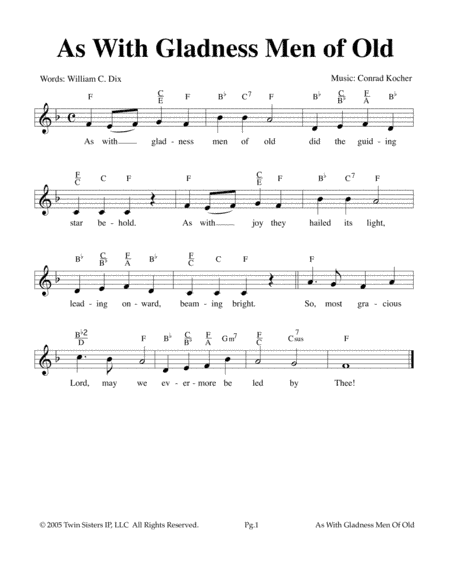 As With Gladness Men of Old (arr. Hal Wright)