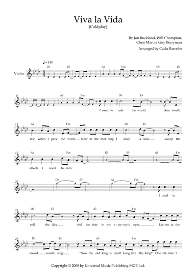 Viva La Vida (arr. Cadu Barcelos)
