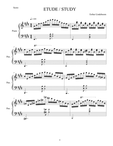 Etude in e - major