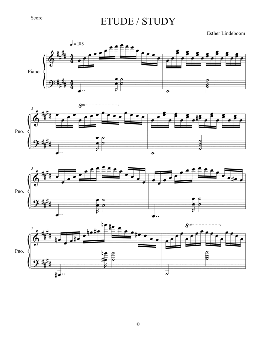 Etude in e - major