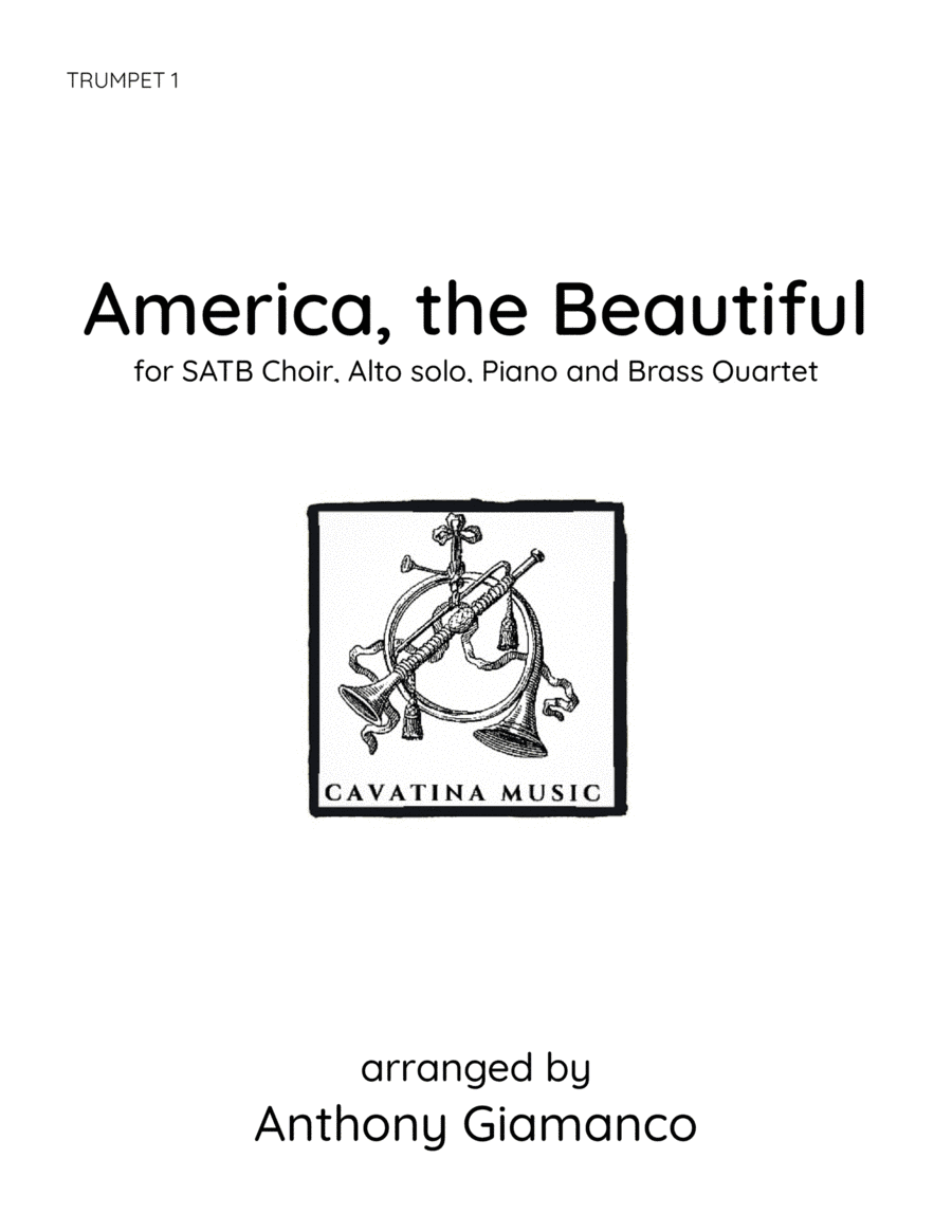 AMERICA, THE BEAUTIFUL - Trumpet 1 part (arr. Anthony Giamanco)