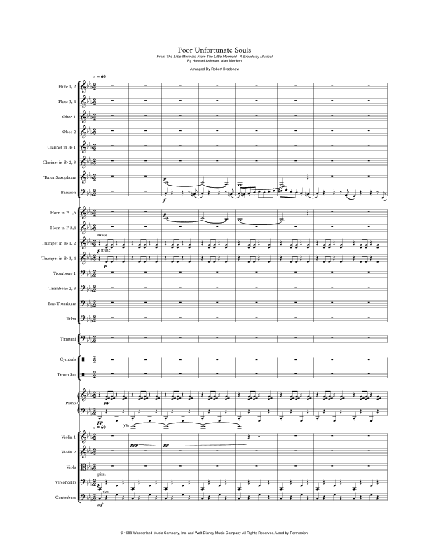 Poor Unfortunate Souls (arr. Robert Bradshaw)