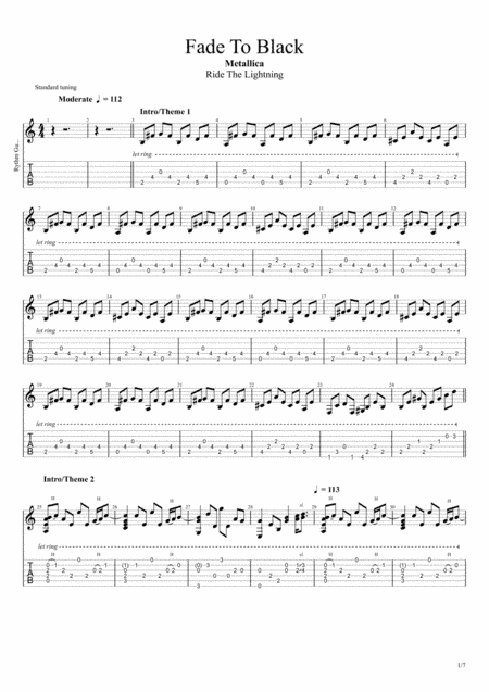 Fade To Black (arr. Hugo Neves)