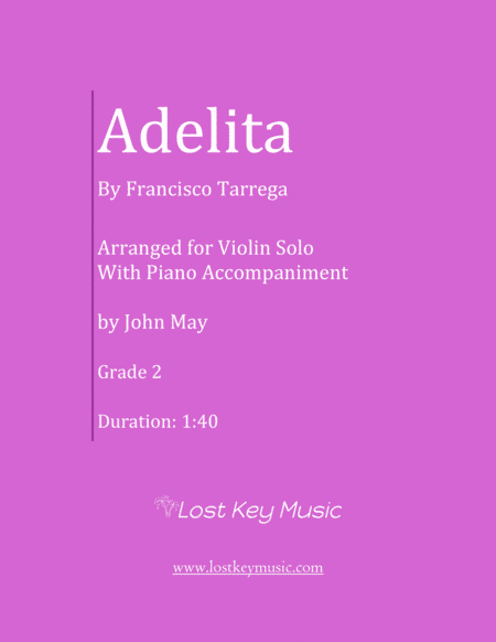 Adelita-Violin Solo (Optional Piano Accompaniment) (arr. John May)